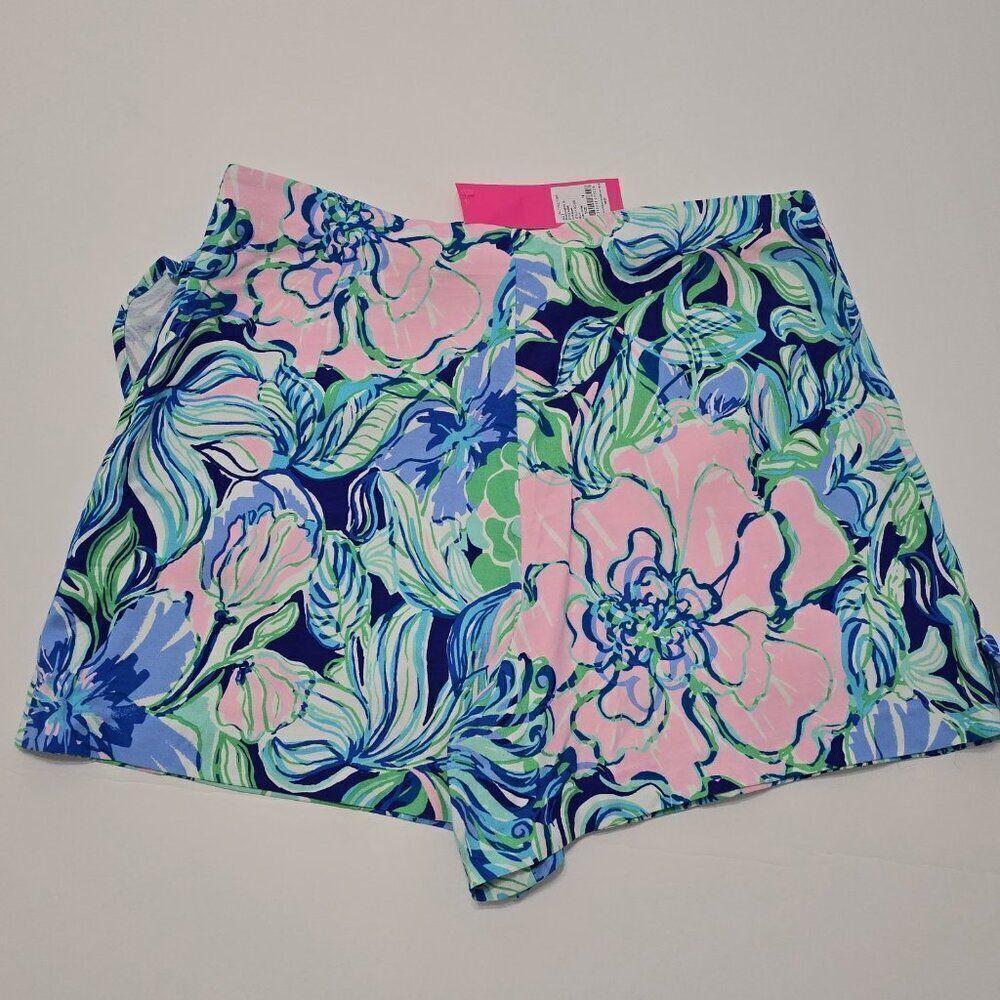 NEW - Lilly Pulitzer - 16 - Faye Skort Party Thyme Floral Pink Blue - Picture 3 of 7